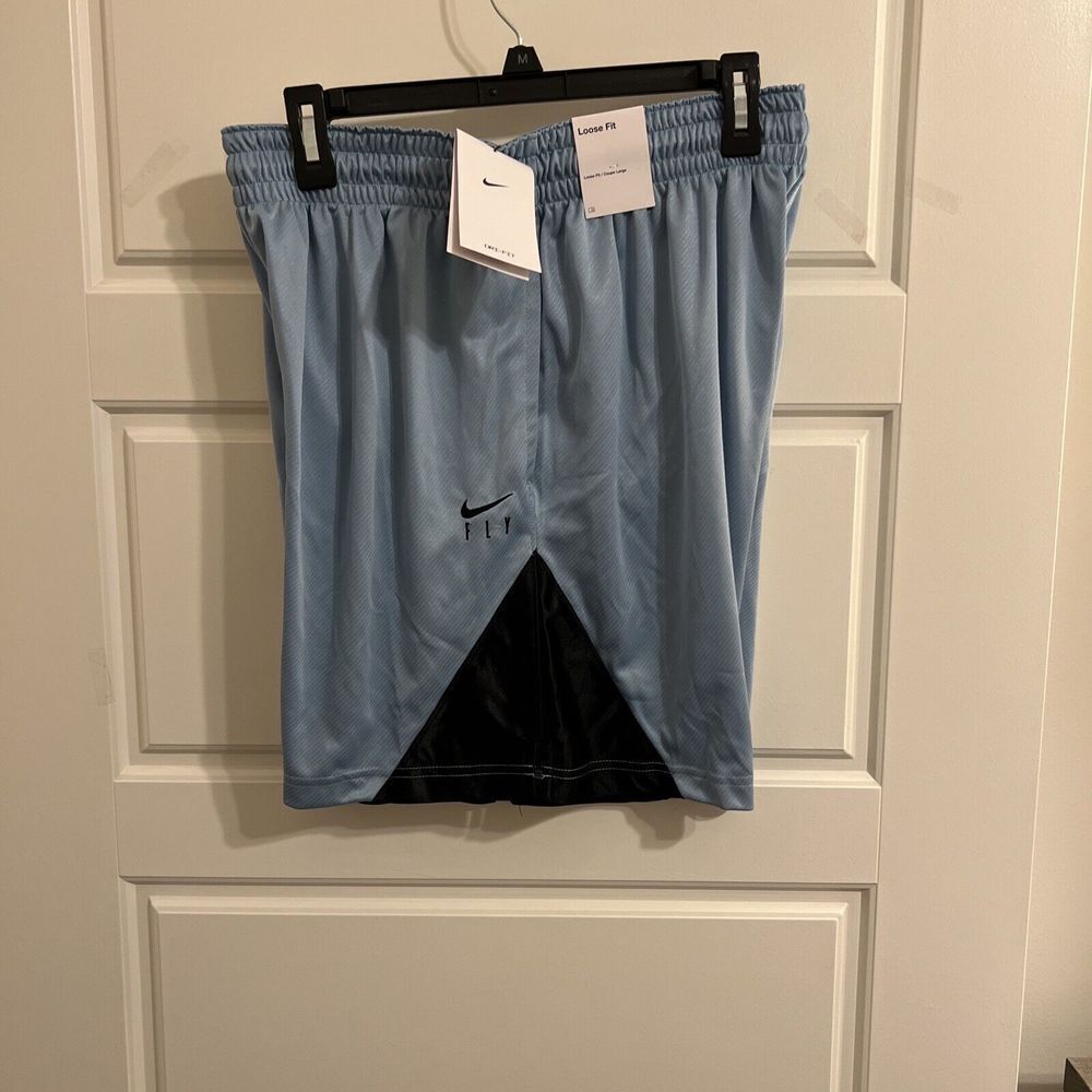 Nike Women's Athletic Shorts - Light Blue and Black